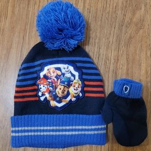 Paw Patrol Hat and Mitten Set